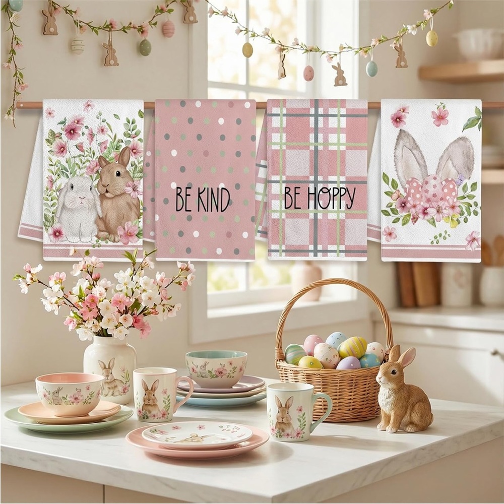 Cute Easter Kitchen Towels Set - Picture 2 of 5